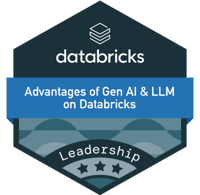 Databricks Advantages of Gen AI & LLM badge