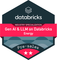 Databricks Gen AI LLM Energy Sales badge